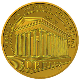 Aureus Coin shape in golden color with transparent background